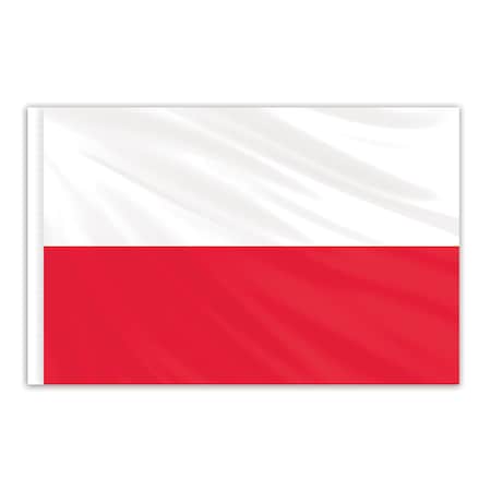 Poland Indoor Nylon Flag 2'x3'